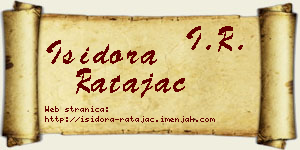 Isidora Ratajac vizit kartica
